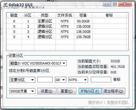 Gdisk32 GUI硬盤分區